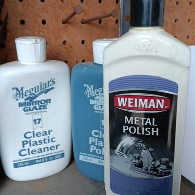 Variety of full to mostly full chemicals for the house - insect control - cleaning - and more