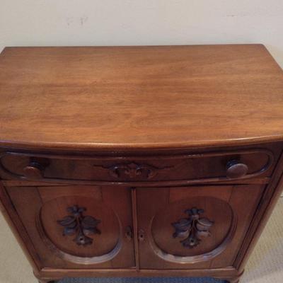 Antique Solid Carved Wood Credenza- Approx 32