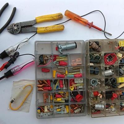 Electrical hardware and tools for home repair or electronic tinkering