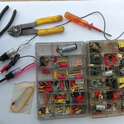Electrical hardware and tools for home repair or electronic tinkering
