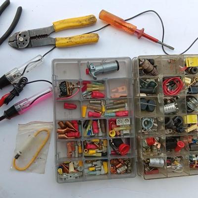 Electrical hardware and tools for home repair or electronic tinkering