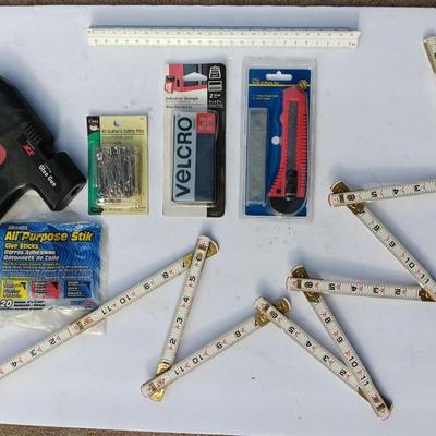 Crafting - Glue gun with glue - Velcro - Utility knife - Safety pins and more Home Goods
