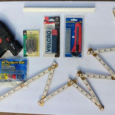 Crafting - Glue gun with glue - Velcro - Utility knife - Safety pins and more Home Goods