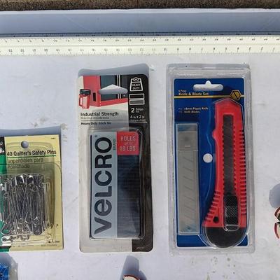Crafting - Glue gun with glue - Velcro - Utility knife - Safety pins and more Home Goods