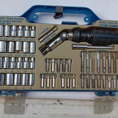 All trade professional 53-piece position reversible ratchet driver set - Make that 52 piece
