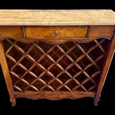 French Provencal Style Wine Bar with Stone Top