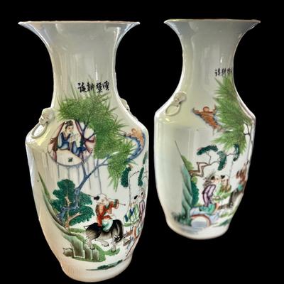 Late 19th Century Pair of Antique Famille Pink Porcelain Vases