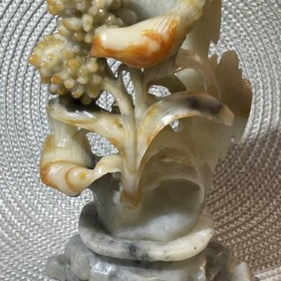 Chinese Carved Soapstone Pair of Birds Sculpture 7