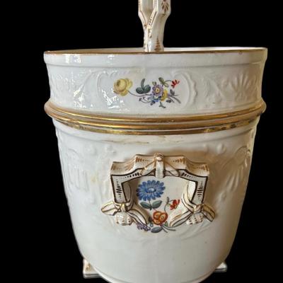 Late 19th Century Antique English Porcelain Ice Bucket
