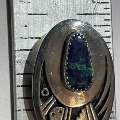 Vintage Native American Solid Sterling Silver Pin/Pendent in VG Preowned Condition.