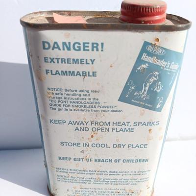 Vintage metal tin and explosives magnet