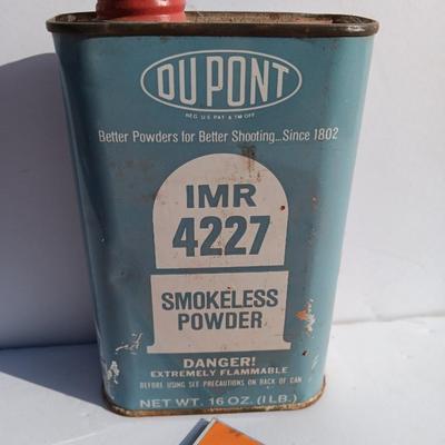 Vintage metal tin and explosives magnet