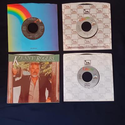 Four Kenny Rodgers Vinyl Record Albums LP Record Records 45's