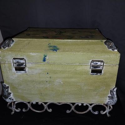 DECORATIVE HAND PAINTED WOODEN BOX