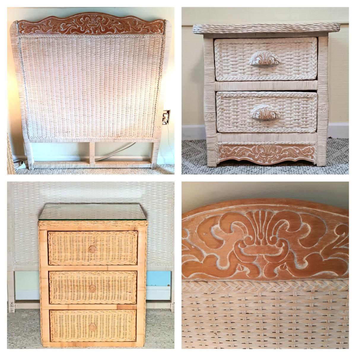 LOT 1 Pier 1 Jamaica Collection Twin Headboard with Matching