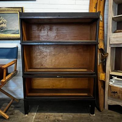 N294 Antique Macey 3 Shelf Barrister Bookcase AS-IS
