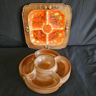 Frankoma and Treasure Craft Chip/Dip Platters (K-DW)