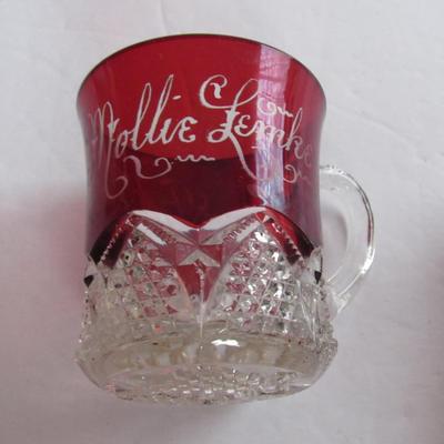 Antique 1919 State Fair Ruby Flash Cup With Engraving