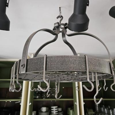 Wrought Iron Hanging Pot and Pan Rack (K-DW)