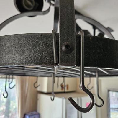 Wrought Iron Hanging Pot and Pan Rack (K-DW)