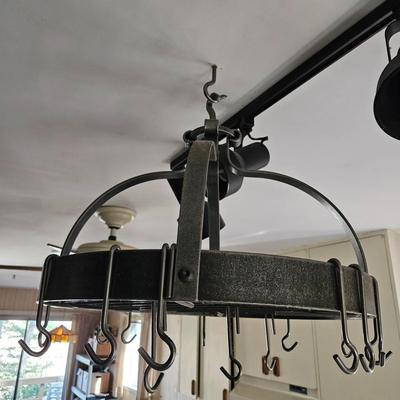 Wrought Iron Hanging Pot and Pan Rack (K-DW)
