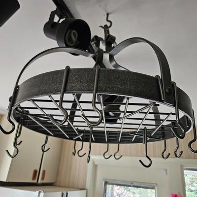 Wrought Iron Hanging Pot and Pan Rack (K-DW)