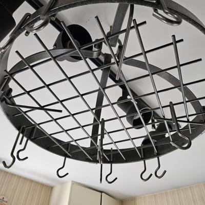 Wrought Iron Hanging Pot and Pan Rack (K-DW)