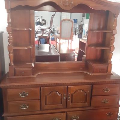 Dresser with Knick Knack Shelves