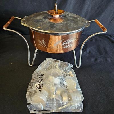 Copper Chafing Dishes and Copper Coffee/Tea Kettle (K-DW)