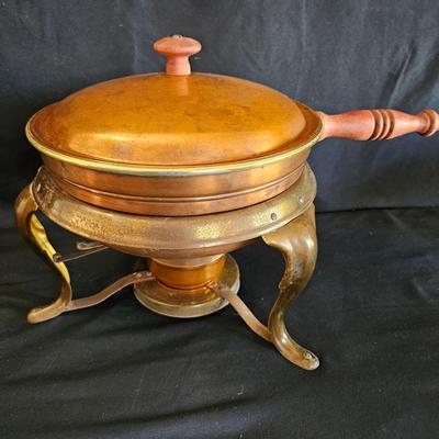 Copper Chafing Dishes and Copper Coffee/Tea Kettle (K-DW)