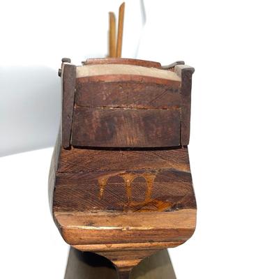 N401 Vintage Wooden Model of Antique Sailing Warship