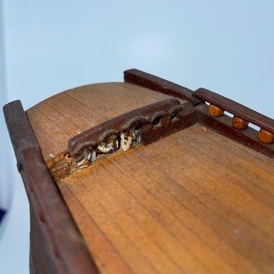 N401 Vintage Wooden Model of Antique Sailing Warship