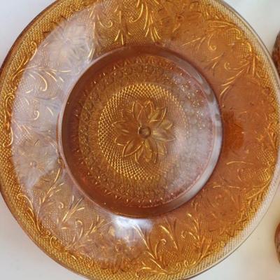 Vintage Tiara Glass Amber China Set - 30 pieces