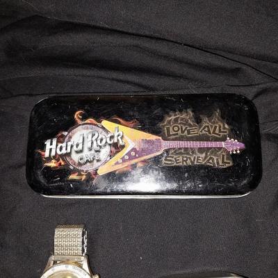 MENS HELBROS 3 ATM AND HARDROCK CAFE (IN BOX) WRISTWATCHES