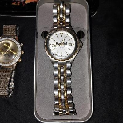 MENS HELBROS 3 ATM AND HARDROCK CAFE (IN BOX) WRISTWATCHES