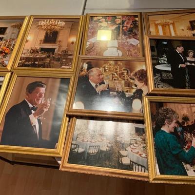 Huge Lot - Professionally Framed White House Dinners Decorations / Presidents / VIPs