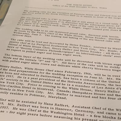 Trish Nixon White House Wedding Employee Scrapbook