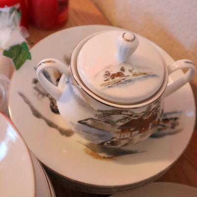 Vintage Wildlife China Set - 52 Pieces