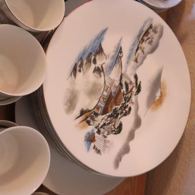 Vintage Wildlife China Set - 52 Pieces