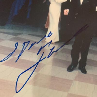 John Travolta Dancing With Princess Diana SIGNED Photo