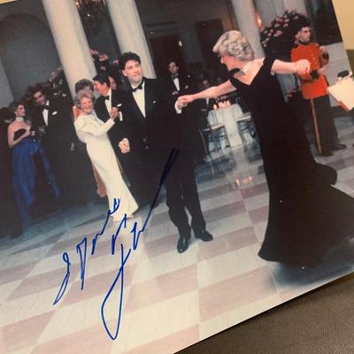 John Travolta Dancing With Princess Diana SIGNED Photo