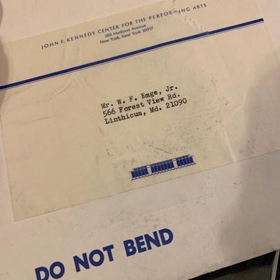 Kennedy Center Opening Book Invites Info Brochures Parking Pass +++