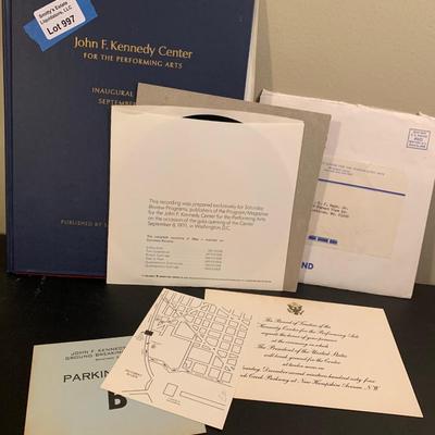 Kennedy Center Opening Book Invites Info Brochures Parking Pass +++