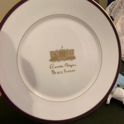 Reagan Collectibles Lot Lenox Plate Invites White House Christmas Tree Birds +++