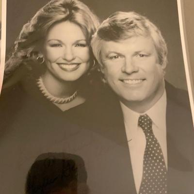 Tony Blair Margaret Thatcher Phyllis George Autographed Photos - 2 framed