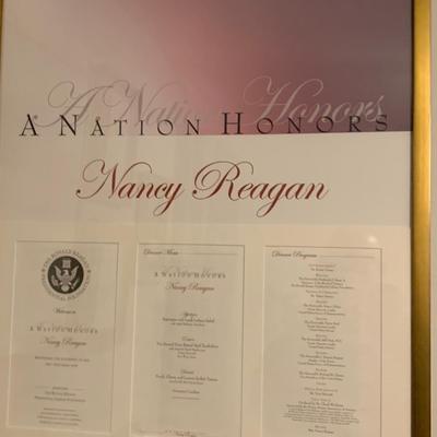5 Framed Nancy & Ronald Reagan Signed Documents / Posters