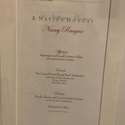 5 Framed Nancy & Ronald Reagan Signed Documents / Posters