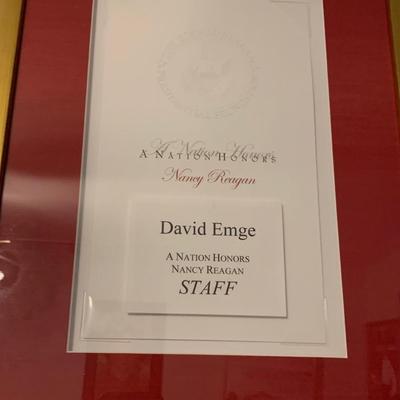 5 Framed Nancy & Ronald Reagan Signed Documents / Posters