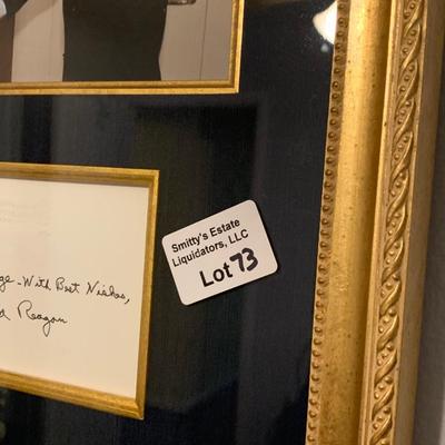 5 Framed Nancy & Ronald Reagan Signed Documents / Posters