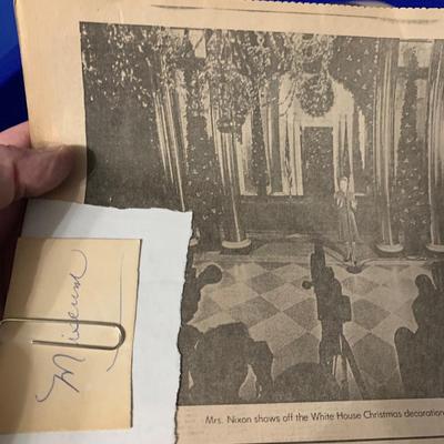 1960s - Present Authentic White House Used Christmas Decorations & Vintage News Clippings Lot